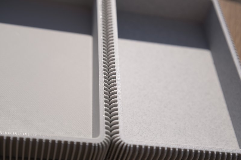 Sleek Rectangular Cool Tone Trays - Modern Ribbed Design, Perfect for Desk, Entryway, Coffee Table, or Home Organization Needs