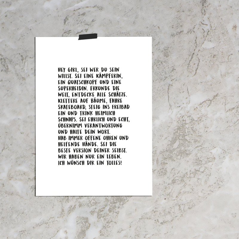 Hey girl / poster