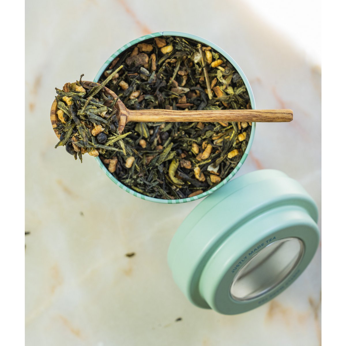 Justea | Złota zieleń |  | Zielona herbata | Luźna herbata | Organiczne | Sprawiedliwy handel