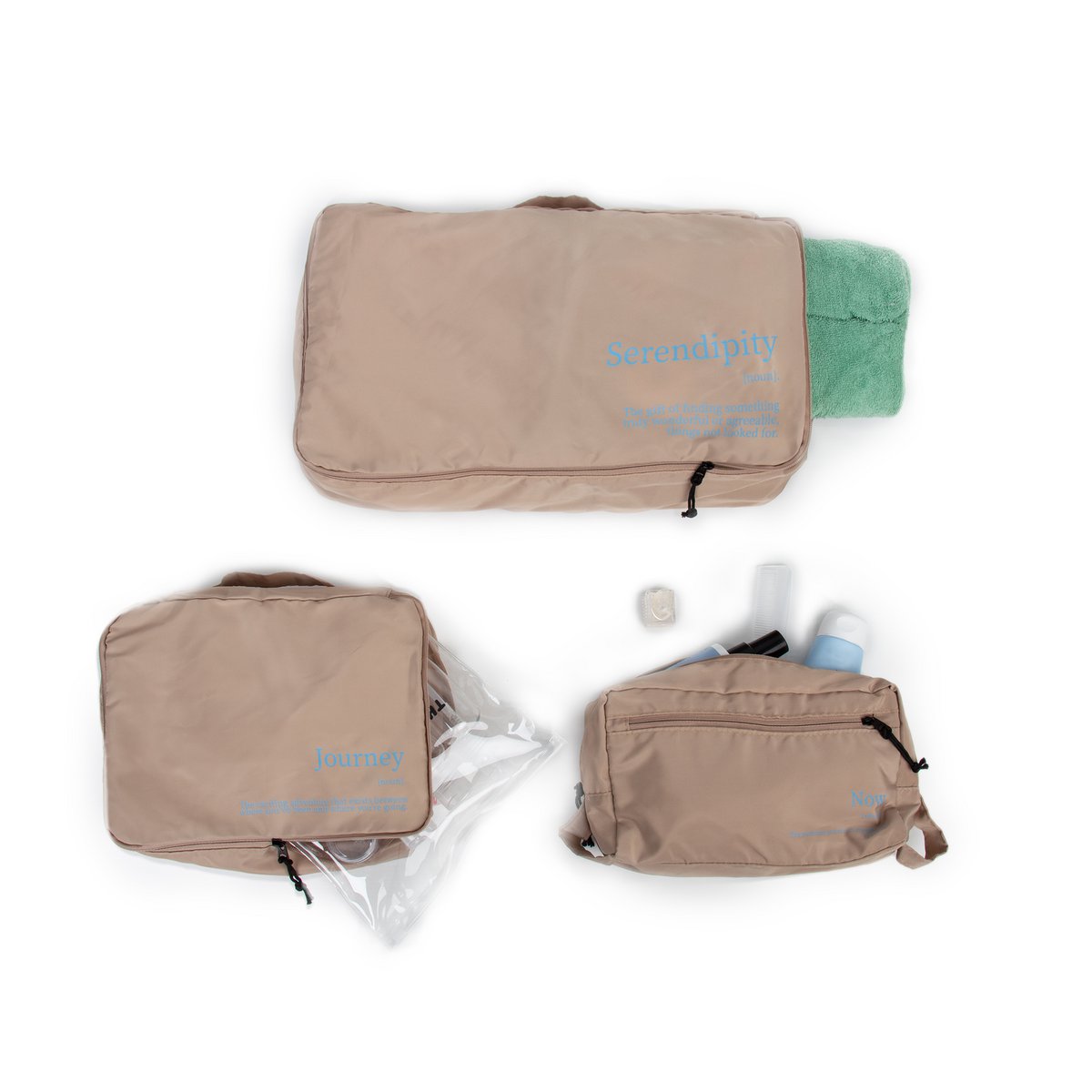 ORGANISATEUR DE VALISE VOYAGE BEIGE (M) HF