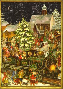 Advent calendar Christmas train