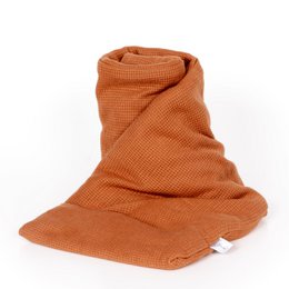 Varmetørklæde cognac | 70 cm | økologisk hørfrø