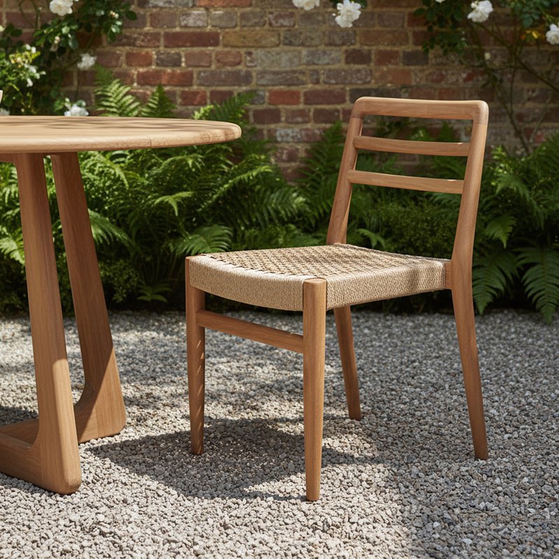 Sedia da giardino in teak Verano - Naturale