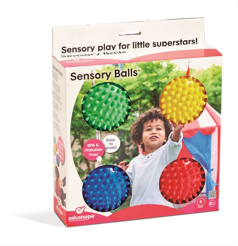 Edushape Sensory Baby Balls Set på 4 - 10 cm