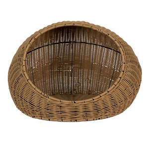 Kattenhuis Ø 47x30 cm Bruin Beige Rotan
