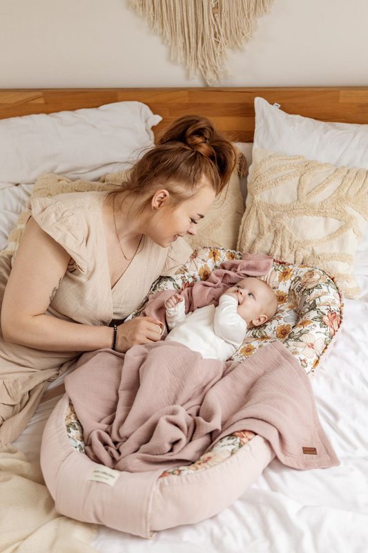Nid d'enfant OLIVIER - 100% coton - rose