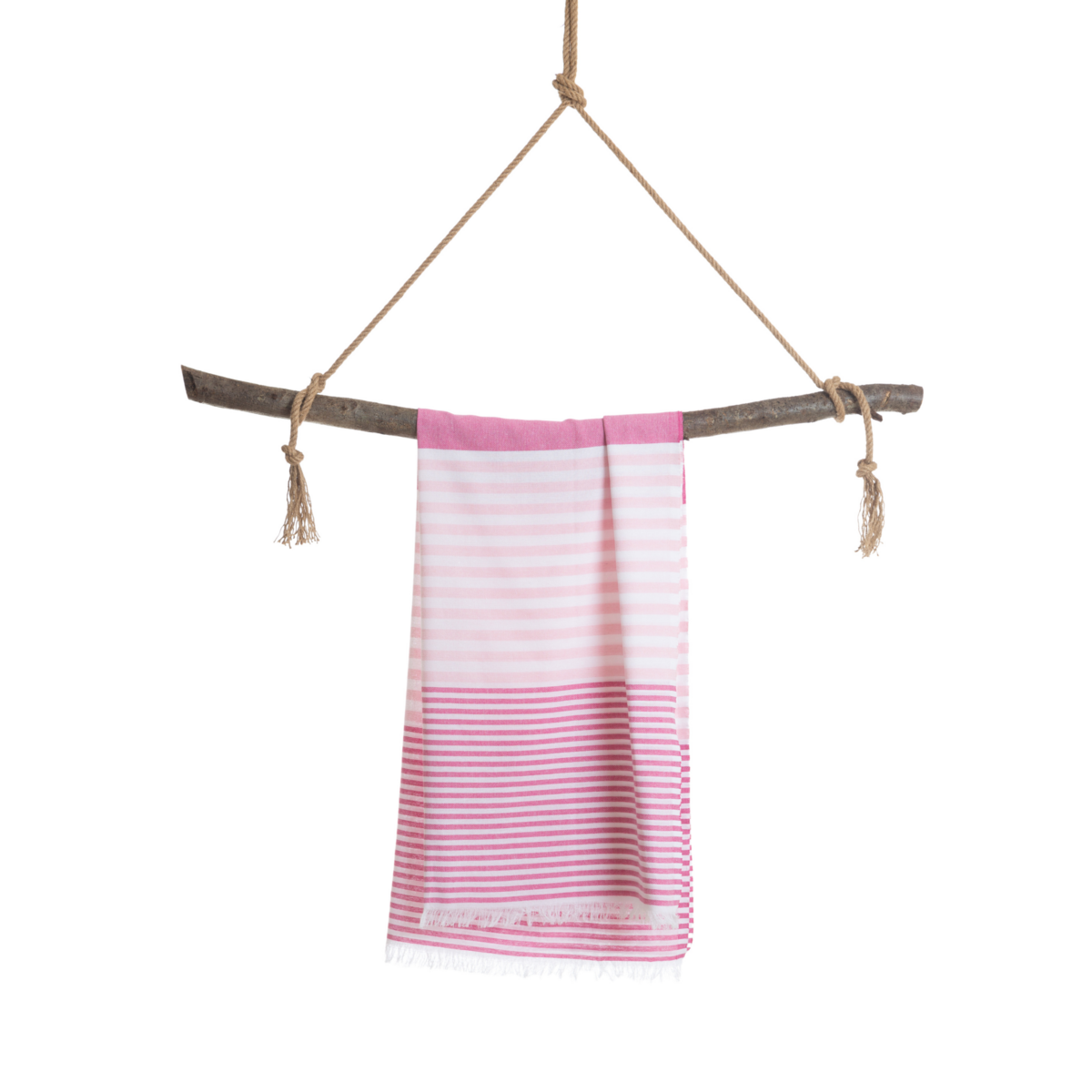 TOWEL TO GO BALI Serviette de plage en coton 180x100 cm | Léger à séchage rapide | Fuchsia / Rose | avec coffret cadeau