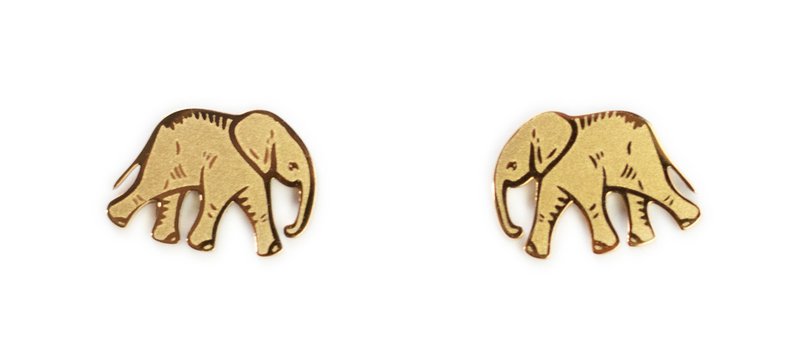 Mava Oorbellen - Olifant Goud