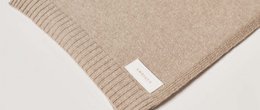 Cashmere tørklæde uni beige