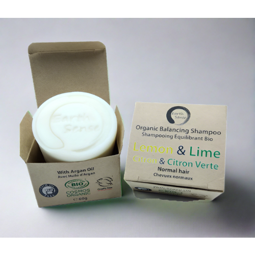 Organic Certified Balancing Solid Shampoo - Lemon & Lime - Normal & all Hair Types 60g