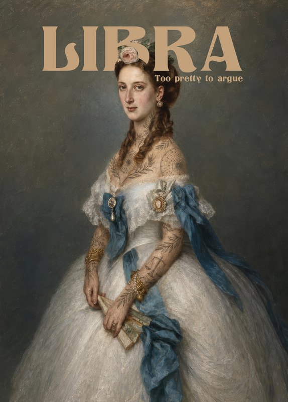 Libra - Postcard - Astro Queen Collection