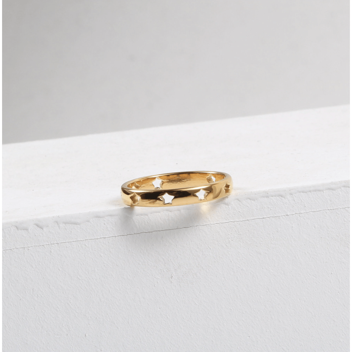 Moon - Cut Out Minimalist Starburst Ring