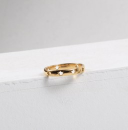 Moon - Cut Out Minimalist Starburst Ring