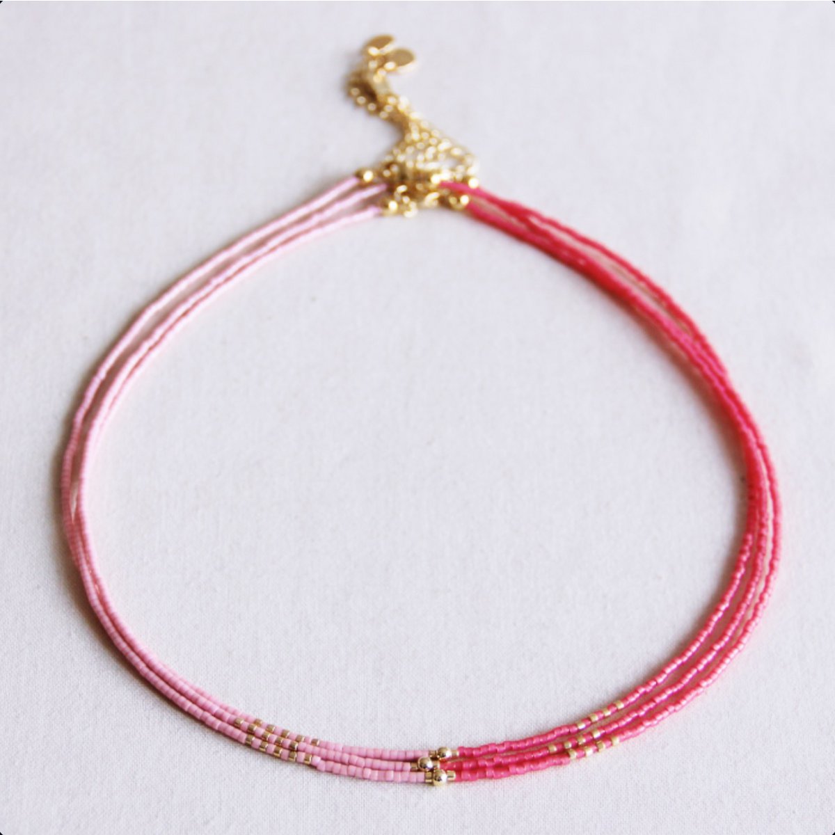 Collar Miyuki - Coral sueño