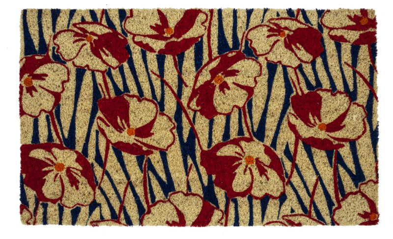 Victoria and Albert Museum Poppy Field Coir Doormat