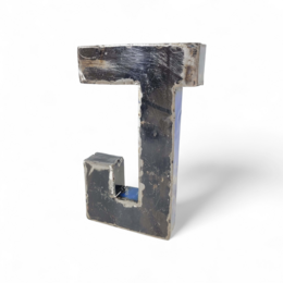 Buchstabe "J" aus recycelten Ölfässern | 22 oder 50 cm | verschiedene Farben