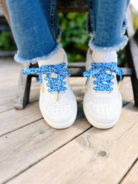 Lacci leopardo blu classici