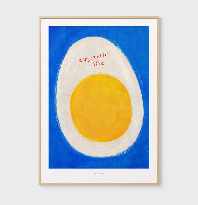 A5 Eggstatic life | Illustration Poster Art Print
