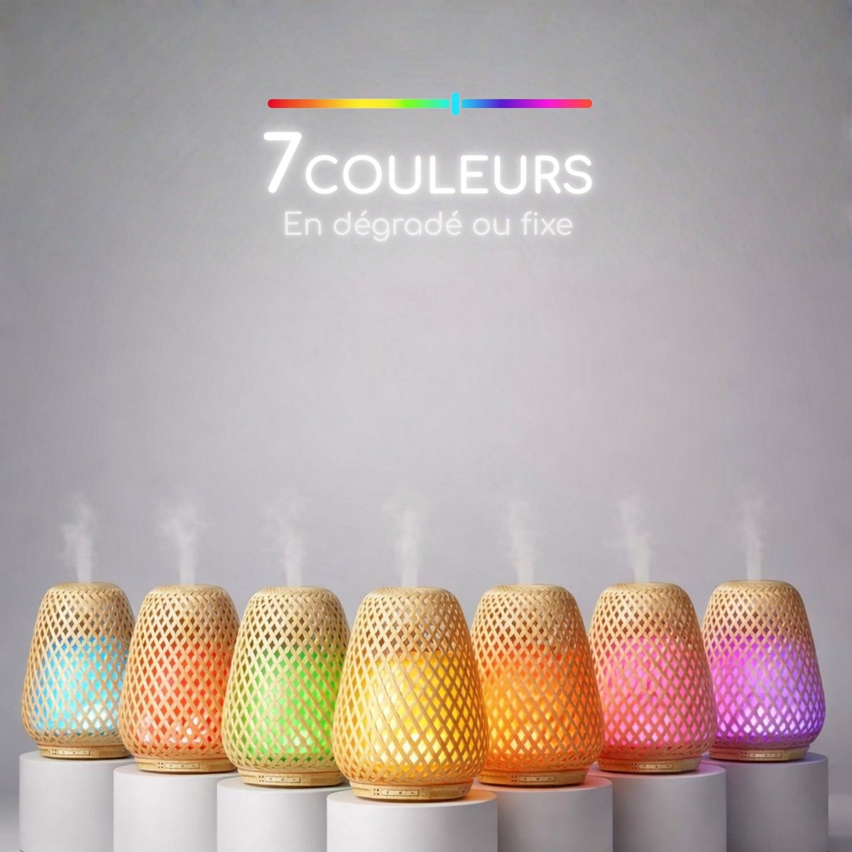 Difusor Ultrasónico – Olaki – Concha de Ratán – Difusión Saludable de Aromas Perfumados – Idea de Regalo Original