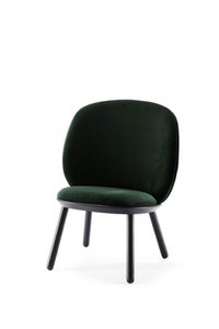 Naïve Low Chair, green, velour