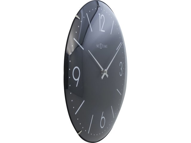 Wanduhr NeXtime Basic Dome 35 cm schwarz