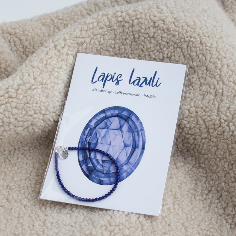 Pulsera de piedras preciosas de lapislázuli