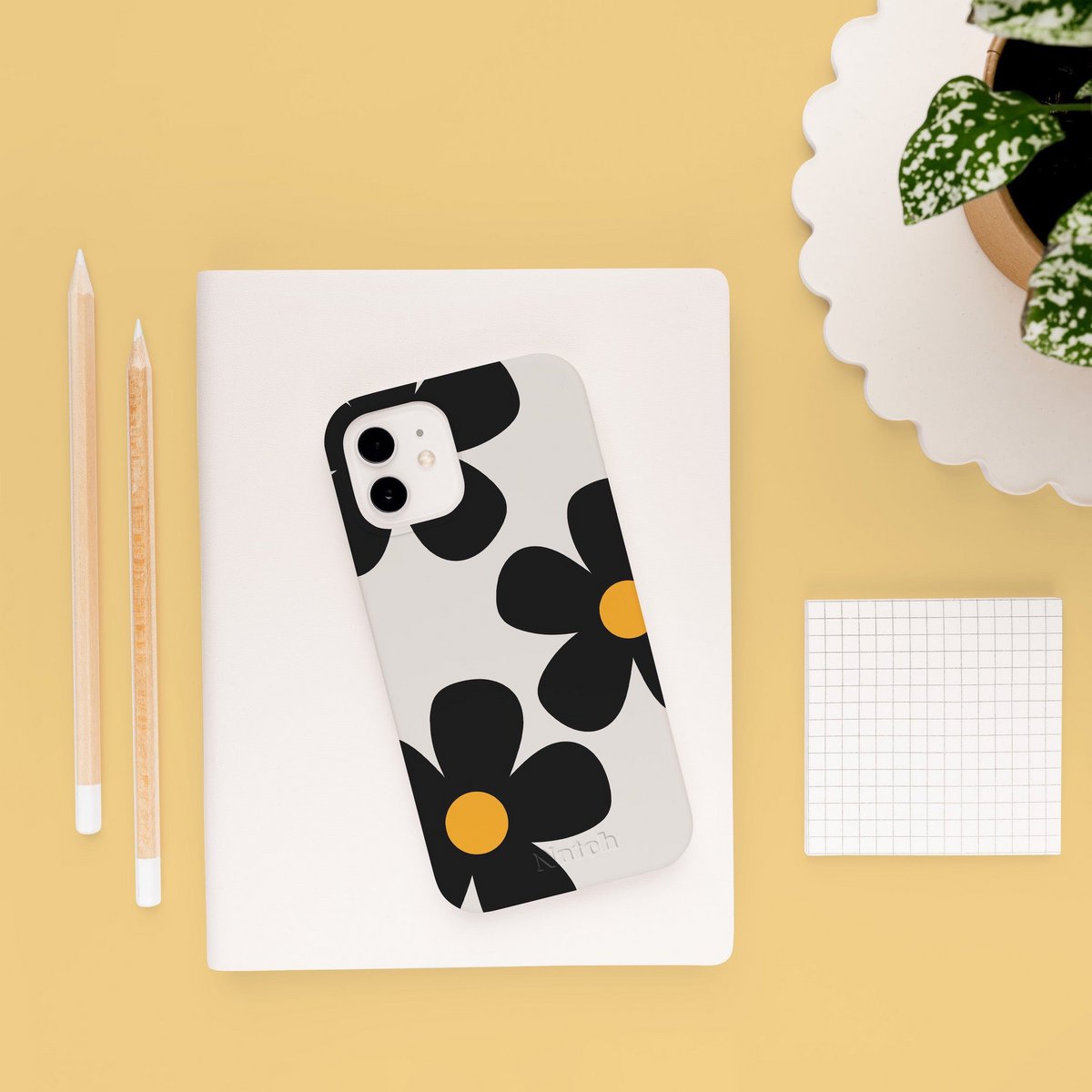 Funda ecológica para iPhone - Margarita blanca