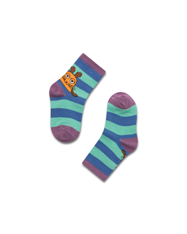 koaa – The Mouse “Stripes” – Socks blue/green
