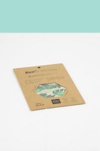 SET OF 3 PACKAGES OF ORGANIC COTTON AND VEGETABLE WAX "LEAVES"