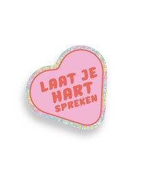 Sticker ‘Laat je Hart Spreken’ - Glitter
