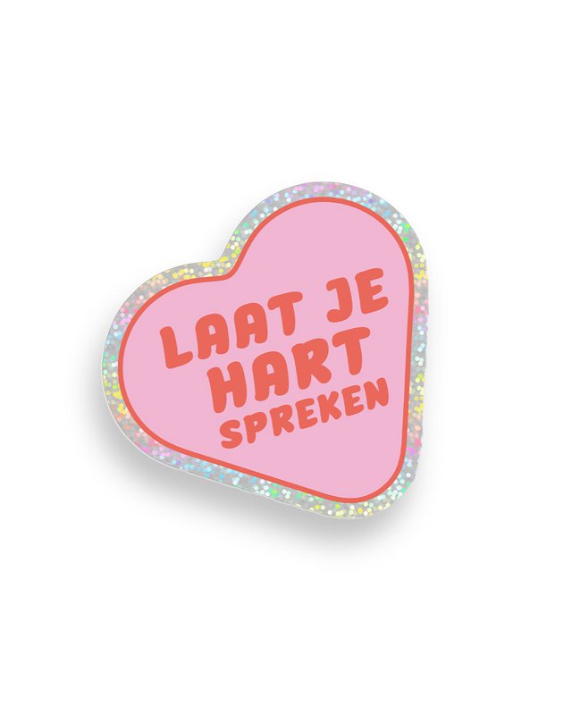 Sticker ‘Laat je Hart Spreken’ - Glitter