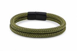 Touw armband 12mm - Caesar collectie | Editie zwart