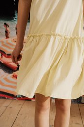Lea dress in light yellow for women