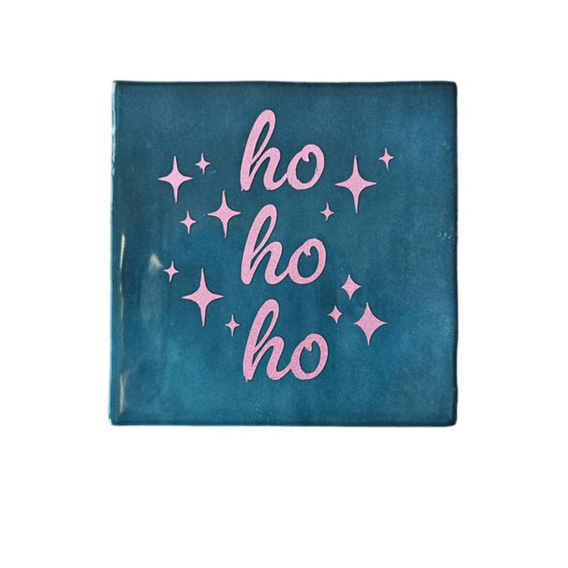 Tegeltje - HoHoHo (glitter)