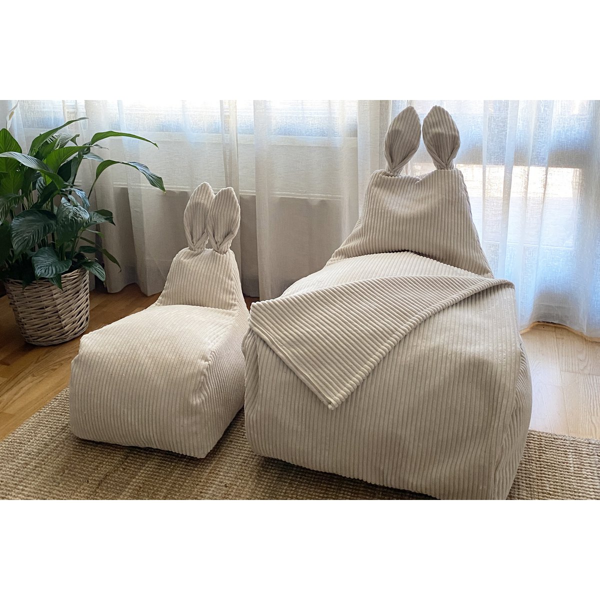BUNNY L Beanbag, Corduroy, Lincoln 03 Cream