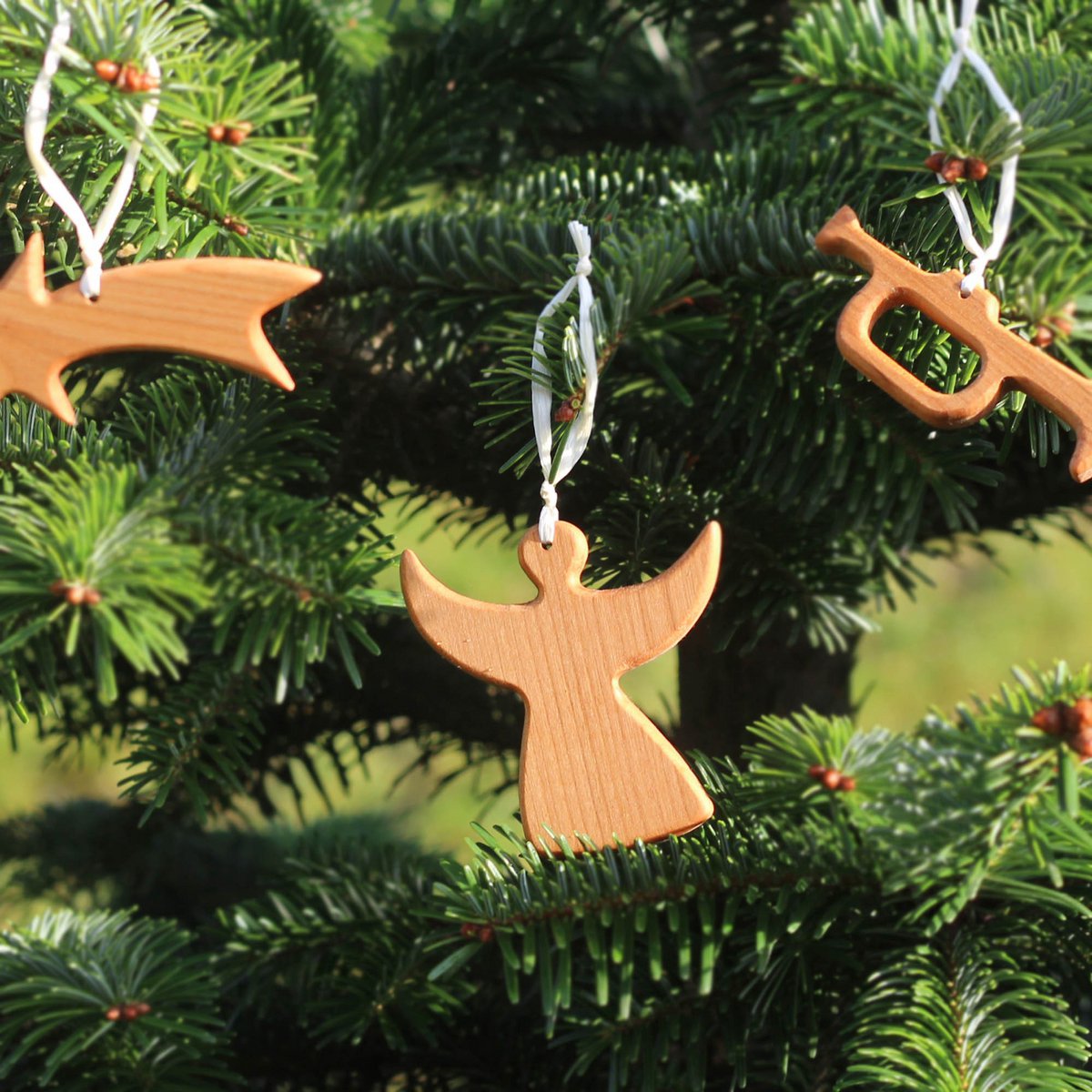 Geschenkanhänger aus Holz Engel, Christbaumschmuck