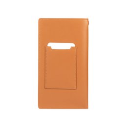 RB1087S | Brillen-/Smartphone-Halter mit Schultergurt, hergestellt in Italien aus echtem, glattem, mattem Leder. Cognac-Farbe
