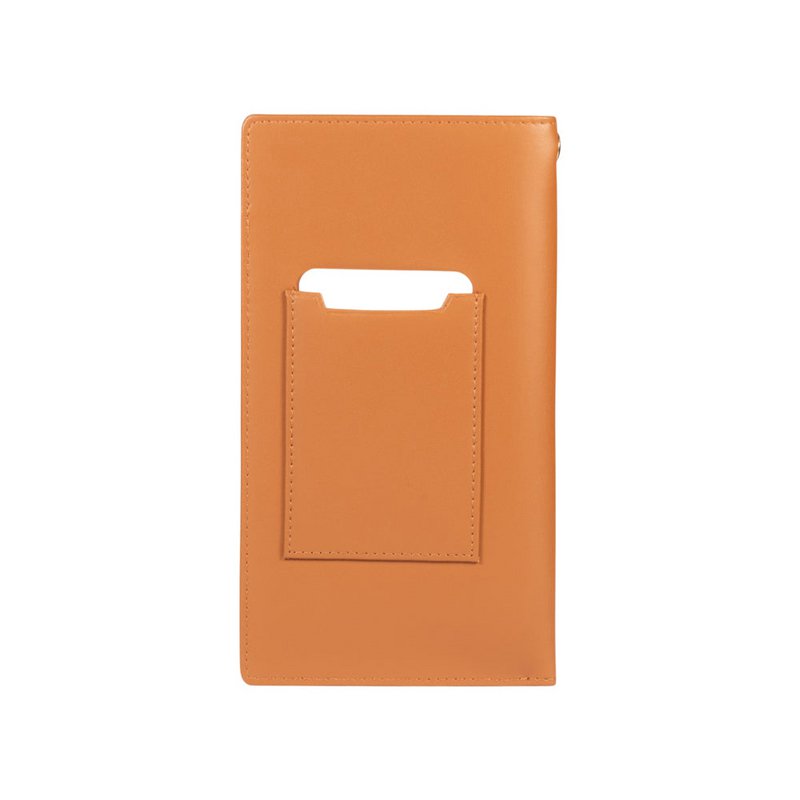 RB1087S | Brillen-/Smartphone-Halter mit Schultergurt, hergestellt in Italien aus echtem, glattem, mattem Leder. Cognac-Farbe
