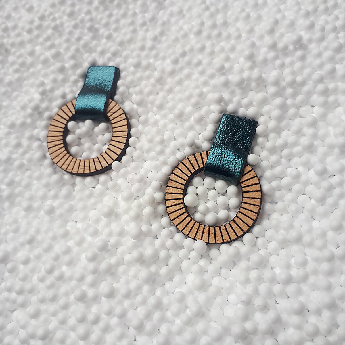 LOLLIPOP petrol blue earrings