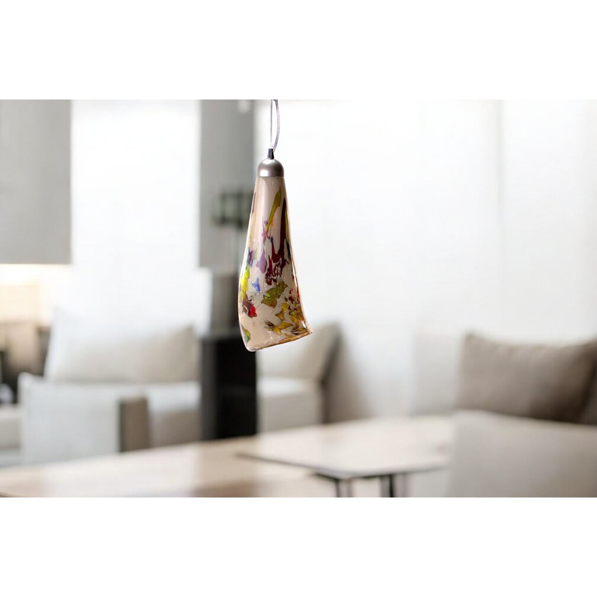 Hanglamp Linea Multicolor Lang | Glass Pendant | Design Hanglamp