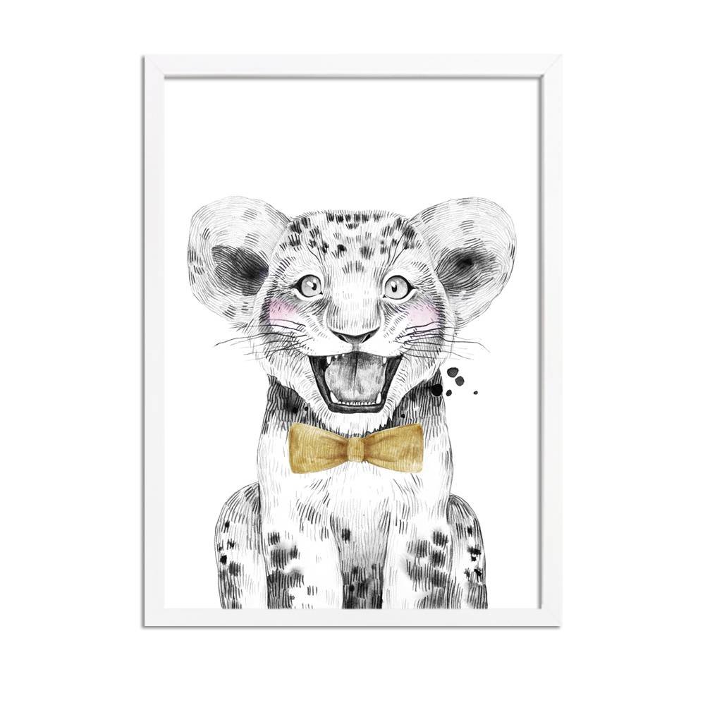 Lion Children's room poster bow tie