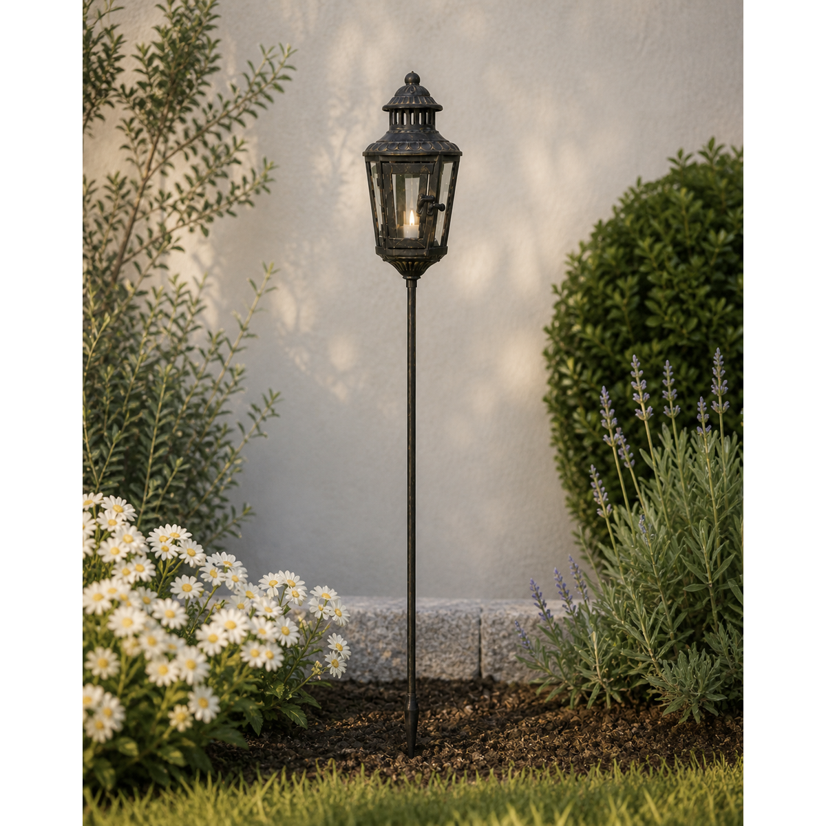 Garden iron candle holder h 126 d 12 cm