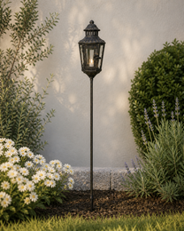 Garden iron candle holder h 126 d 12 cm