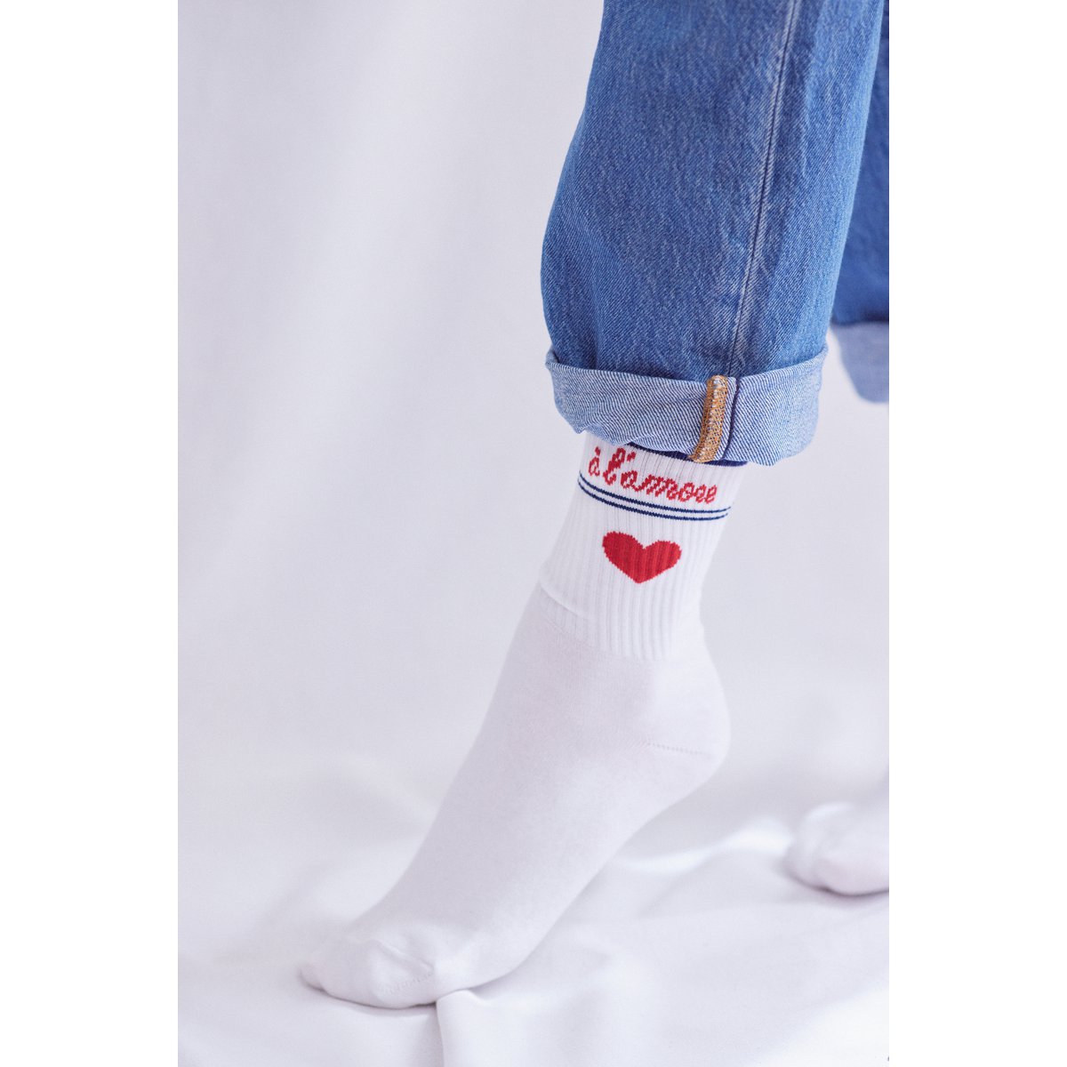 Calcetines blancos amor