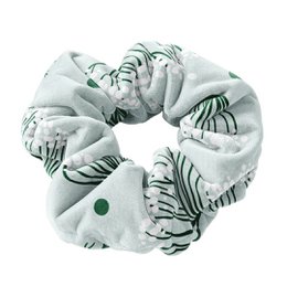 Scrunchie in velluto Soft Touch - Motivo aneto