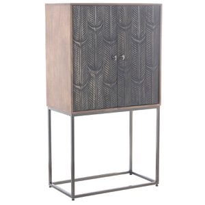 ARMARIO 2-P MADERA MANGO NATUURLIJK C/PATAS METAAL 76X43X137CM, ALT. PATAS:62CM ST49152