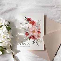 Muttertagskarte A6 Grußkarte Blumen