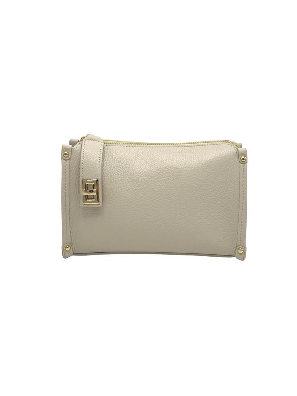 Genuine Leather Boxy Crossbody Bag, Made in Italy, art. 112759