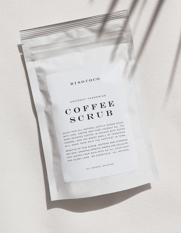 Kokos mandarin kaffe scrub - 250g