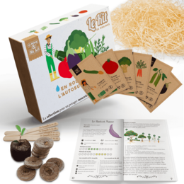 Sulla strada dell'autosufficienza - Kit giardinaggio tematico - Kit creativo - Fai da te - Regalo di Natale
